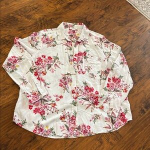 Women's floral button down size XL Phoebe Buffet friends
